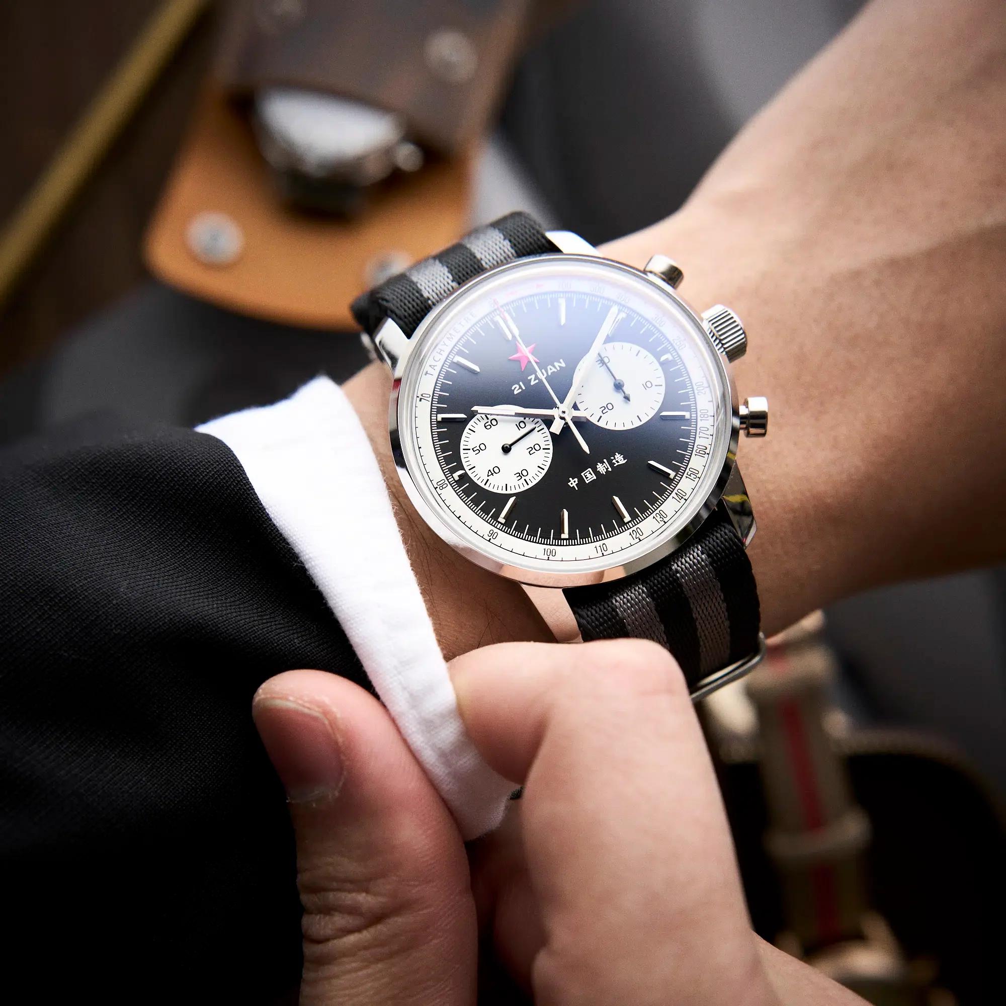 Sports Edition 1963 Seagull Movement | Black Panda | 42mm - Image 7