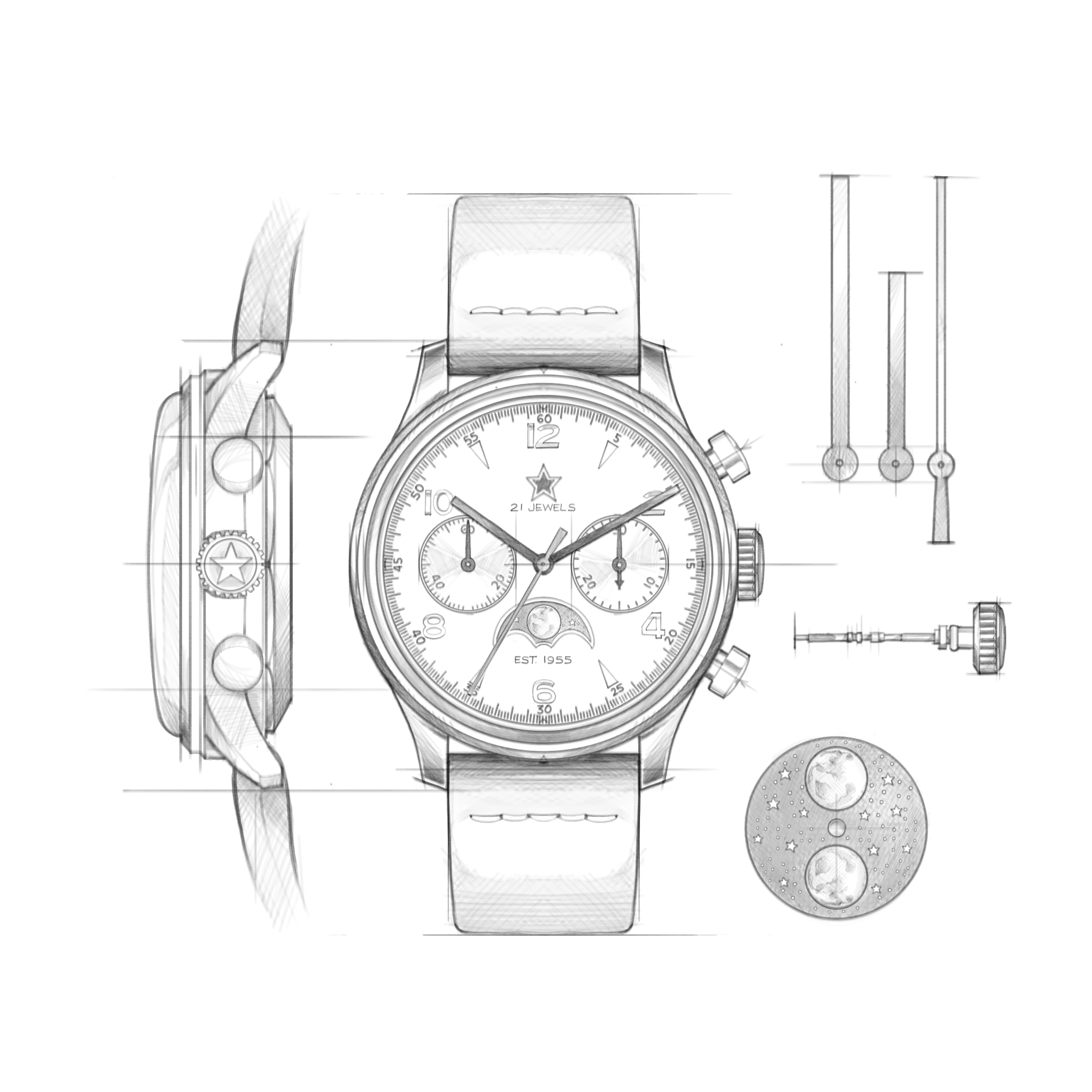 LIMITED EDITION | 1963 LEGACY EDITION | Seagull movement| MOONPHASE - Image 31